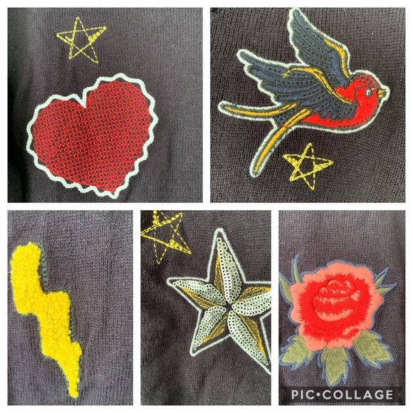 SOLD Torrid Embelllished Patches Pullover Sweater - Picture 8 of 8